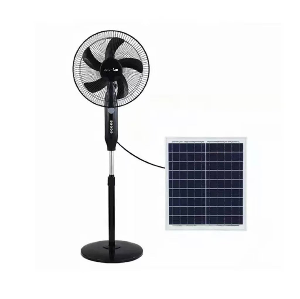 Solar Pedestal Fan with panel